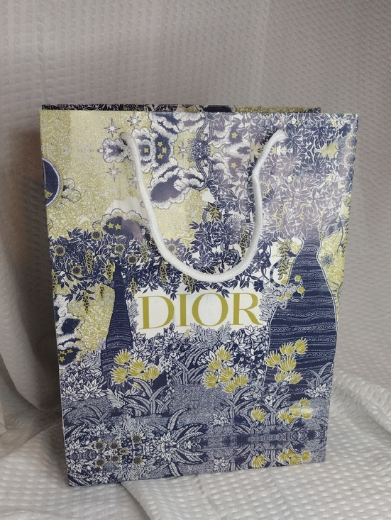 Dior Handbags - Dior Navy and Yellow Floral Gift Bag